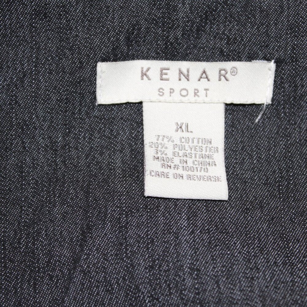 Kenar Sport Coat Jacket Blazer Gray Denim Pleated Size XL Pre-Loved EUC - Picture 12 of 13
